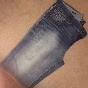 Buckle Black brand blue jeans. 36x36.